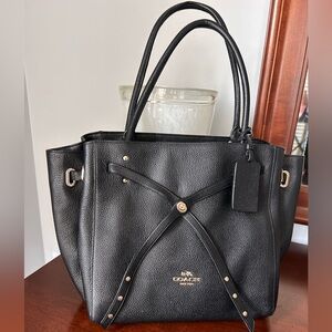 Coach Black Pebbled Leather Tote